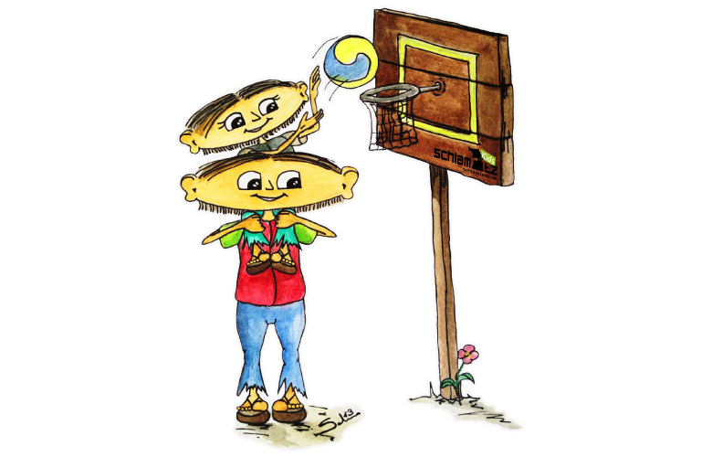 Maxl und Franzi: Beim Basketball